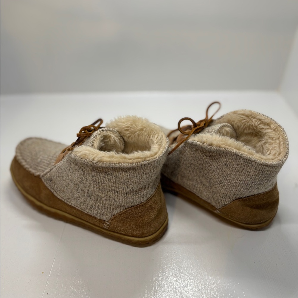 Minnetonka Women’s Knit Moc Toe Ankle Boots Faux Fur Lined Size 6 - Picture 4 of 12